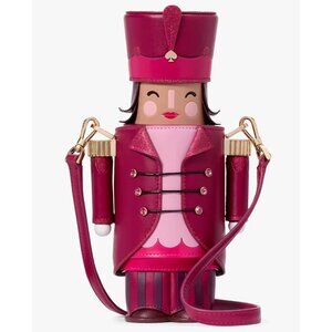 S Kate Spade 3D Nutcracker Burgundy Leather Crossbody Bag KJ074 NWT Collectible